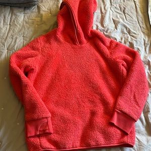 Coral Athleta Girl Fleece Sweatshirt in Extra Large